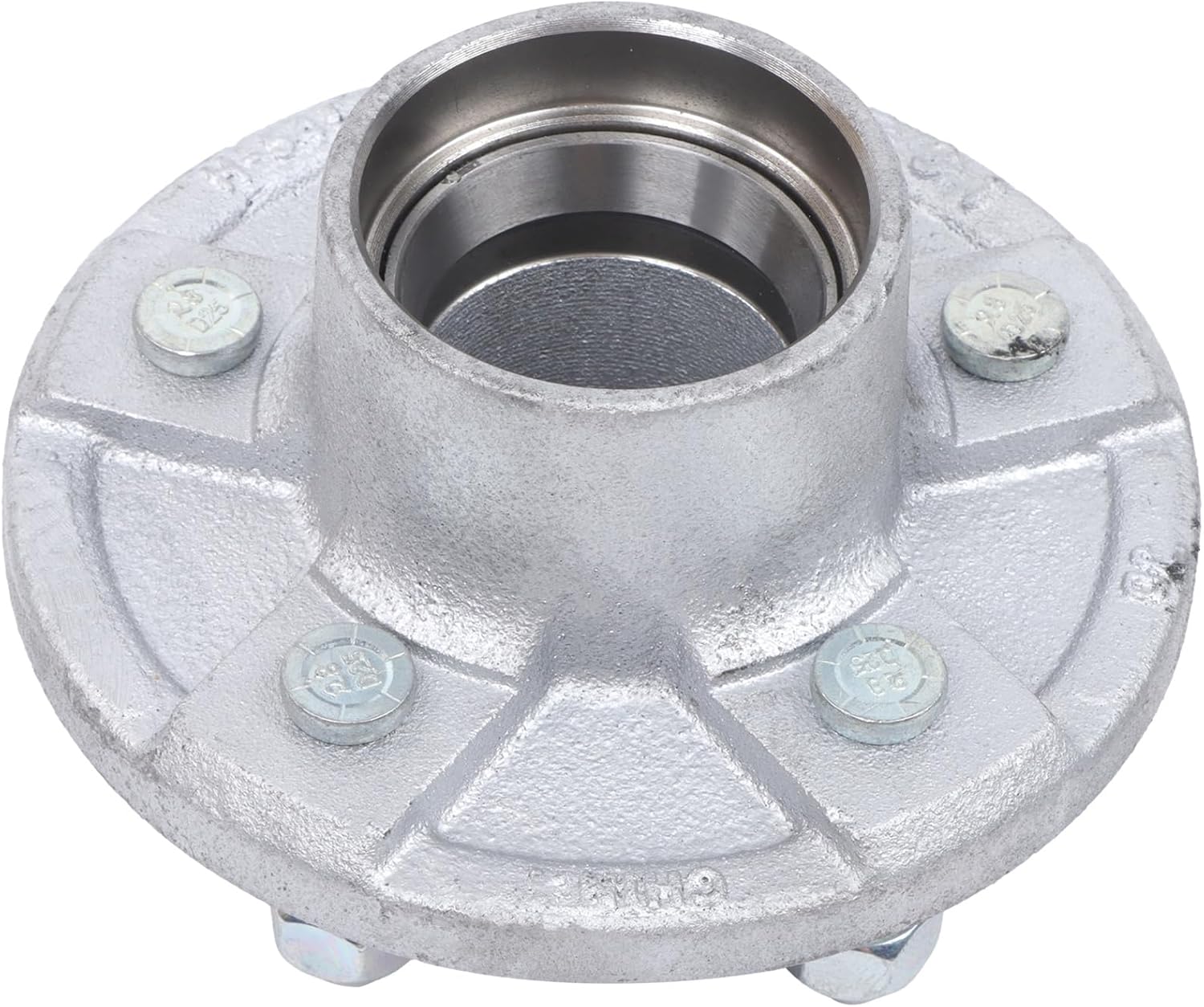 GXYWADY 2 Sets 5 on 4.5 Inch Galvanized Trailer Hub Kit Replacement for 3500 lbs 84 Spindle with Trailer Bearing Kit (5 Pieces/Set)