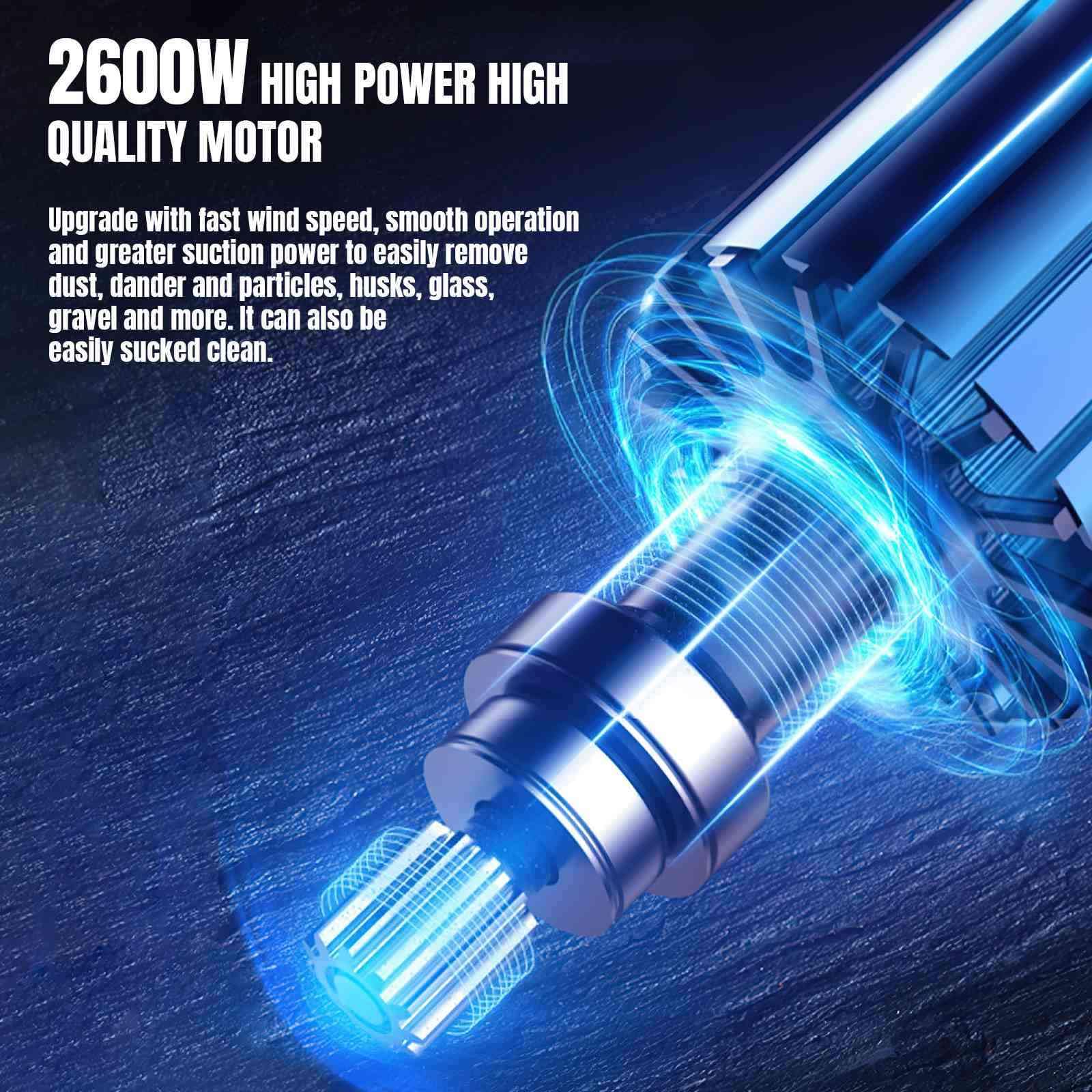 WIWOLER Zyklon Staubsauger Beutellos, 2600W Bodenstaubsauger mit Kabel | 1.5L Staubbehälter, 5m Aktionsradius, leises Design, Multi-Zubehör, für Hartböden, Teppiche & Tierhaare