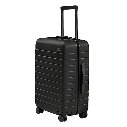 Away Bigger Carry-On Luggage - 23-Inch Lightweight Hardside Suitcase with 360° Spinner Wheels, Interior Compression System, TSA-Approved Lock - Jet Black