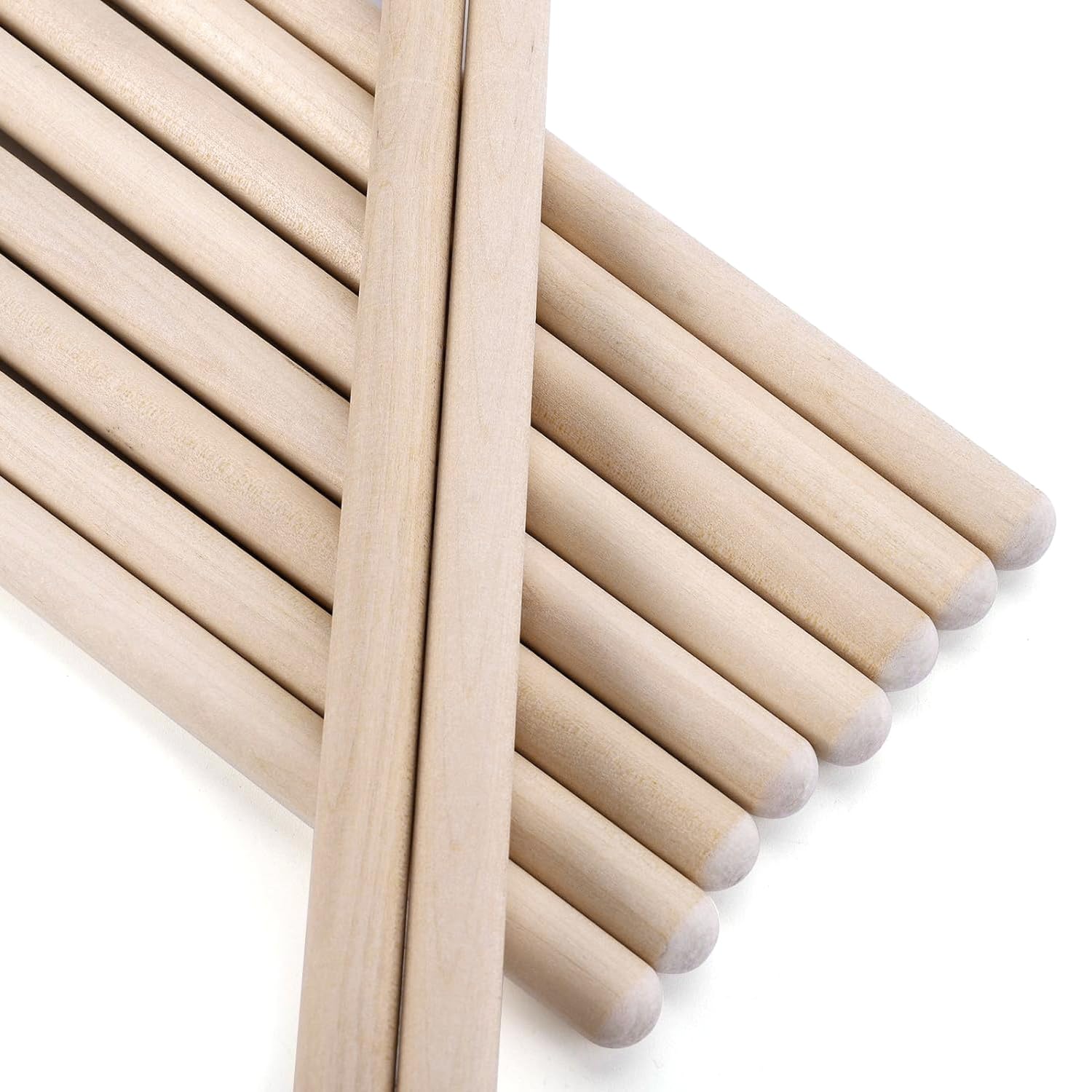 Lot De 6 Paires De Baguettes De Batterie 5A En érable - Pour Batteurs Débutants Et Confirmés - Longueur 40,6 Cm
