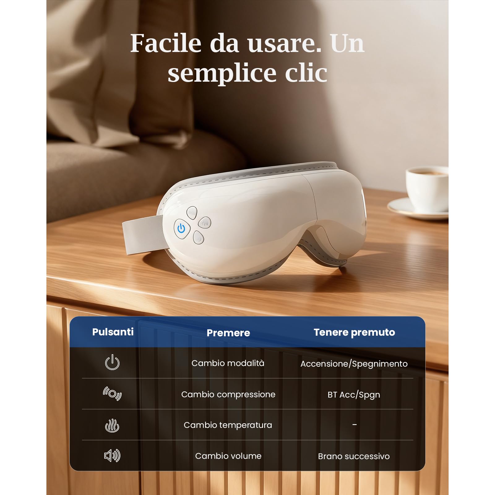 Bob and Brad EyeOasis 3, Massaggiatore per occhi con calore e pressoterapia per gli occhi, eye massager per emicrania, secchezza oculare e affaticamento, maschera per dormire, regalo per uomo e donna