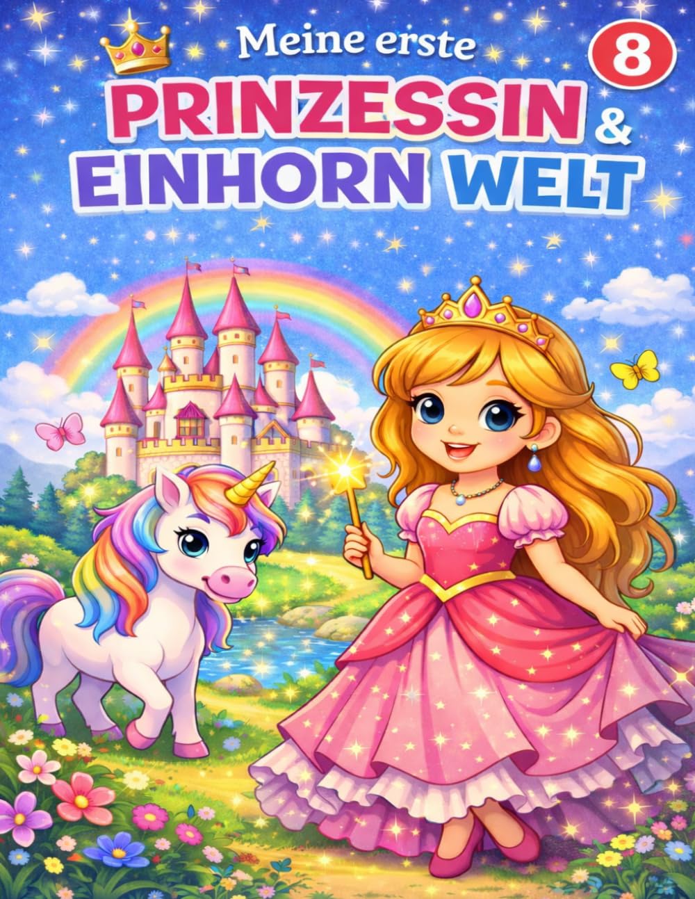 Meine erste Prinzessin & Einhorn Welt: Ausmalbuch & Rätsel für Kinder ab 5 Jahren: Zauberhafte Prinzessinnen, Einhörner & Märchenschlösser (Band 8) (Mein erstes Schuljahr)