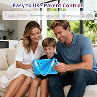 Vista 4 de Tablet Android 10 pulgadas, Android 15,32GB de almacenamiento, cinco núcleos, pantalla HD IPS, cámara dual, WiFi, Bluetooth, control parental, Azul
