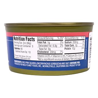Wild Planet Wild Alaskan Pink Salmon, 6 Ounce (Pack of 12)