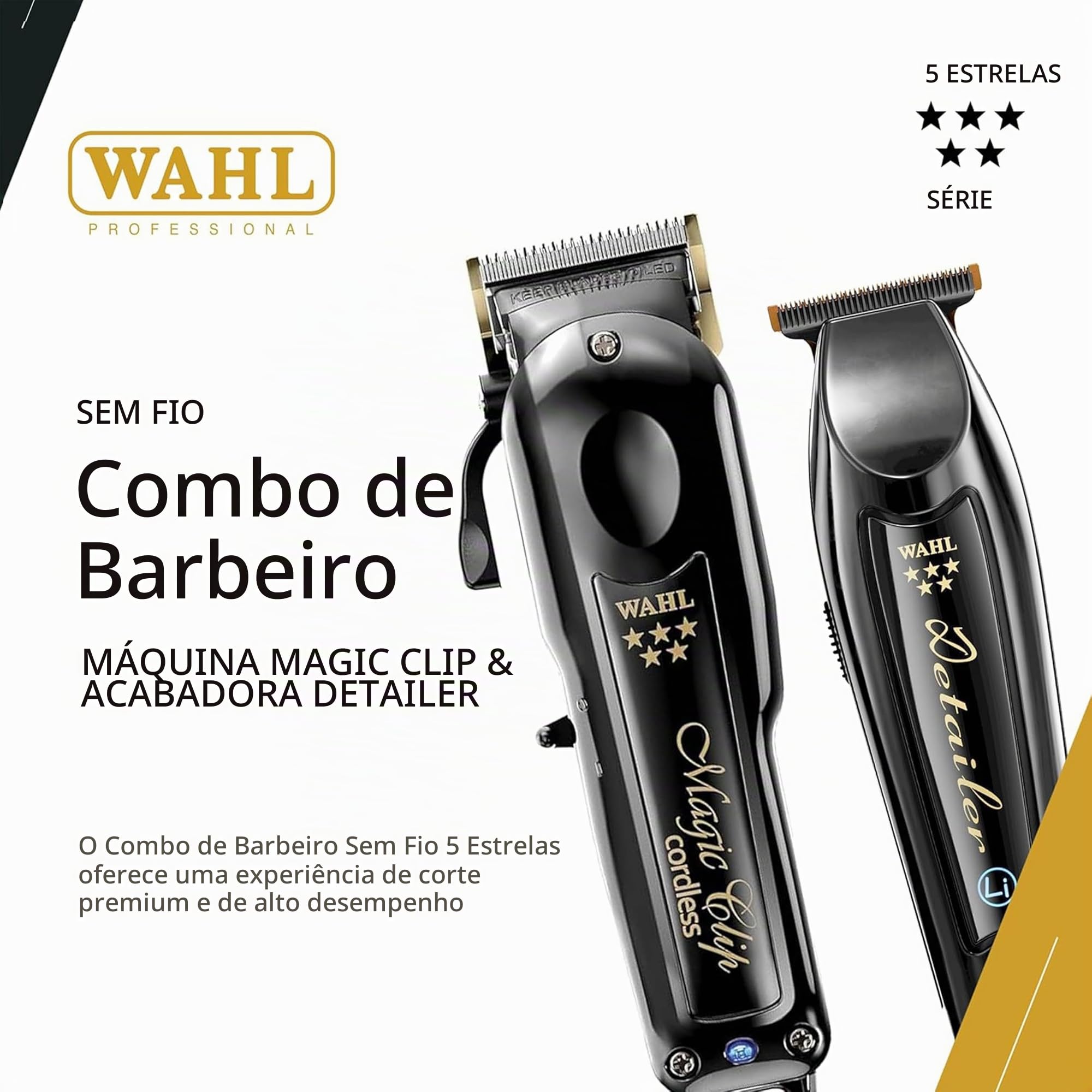 Wahl Professional 5 Star Black Cordless Magic Clip & Detailer Li