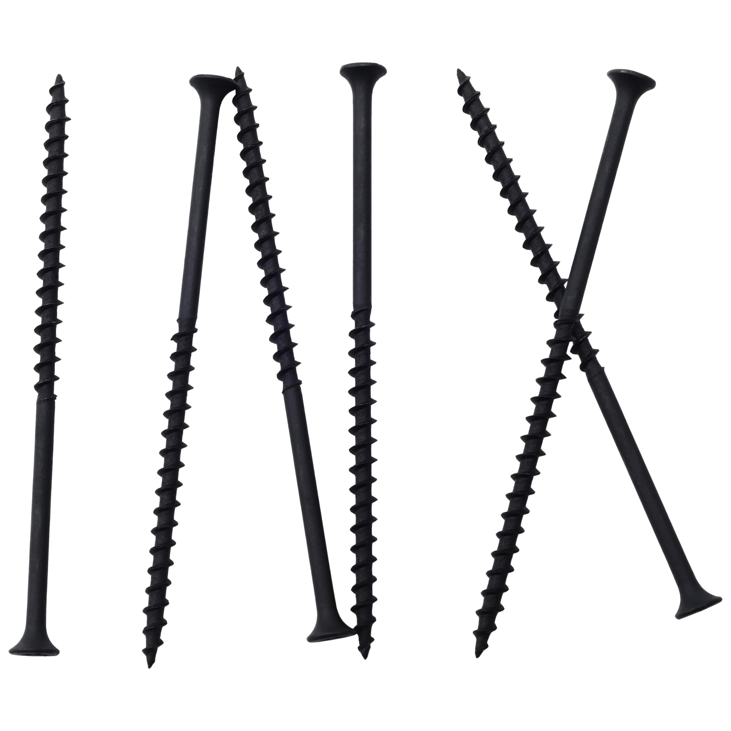 JEGONFRI 60pcs #10 × 4 inch High Hardness Drywall Screws, Black, Coarse Thread, Phillips Drive, Bugle Head, Black Wood Screws, Long Screws, Wood and