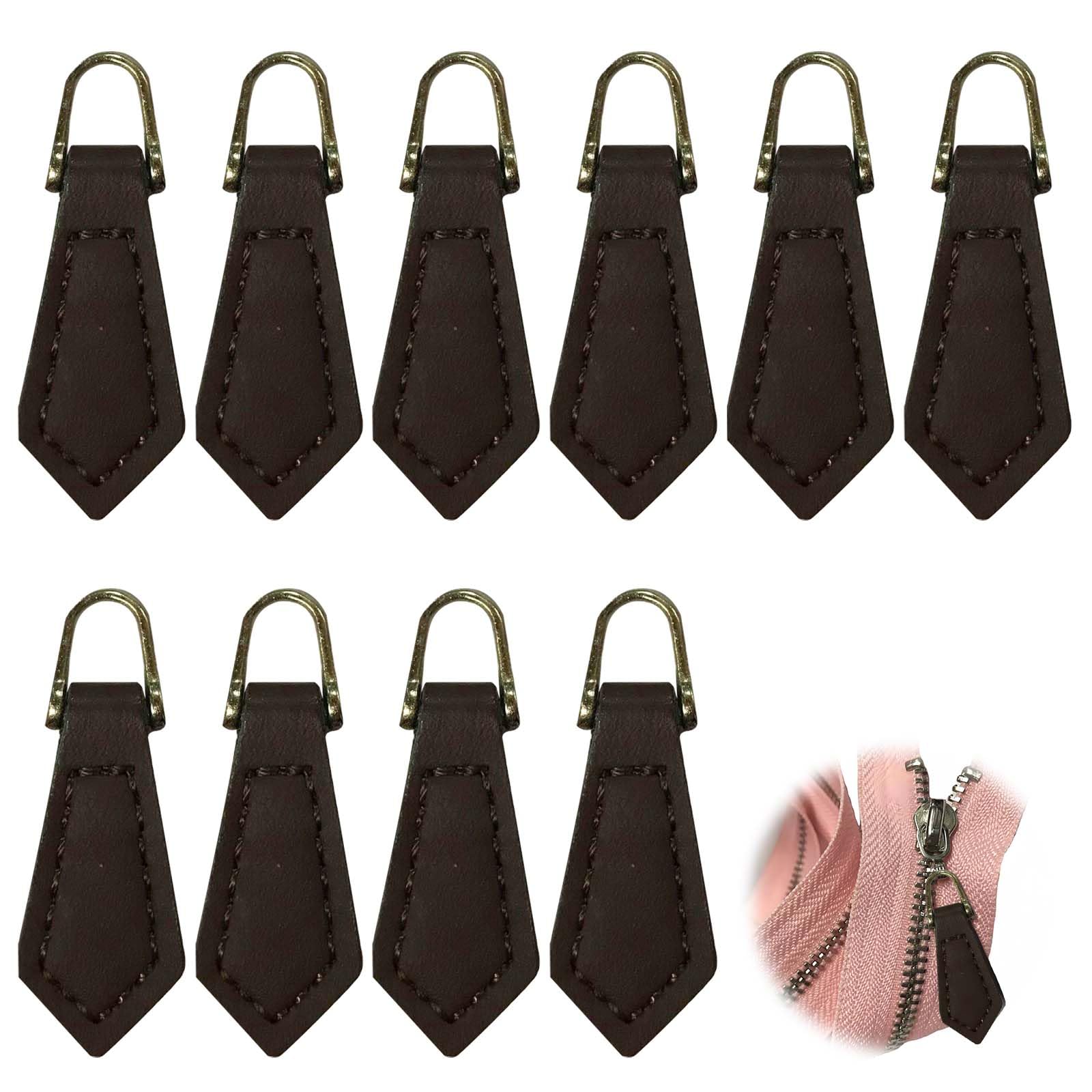 Amazon.co.jp: PAVIKEジッパータブ 革 【10個セット】レザージッパー