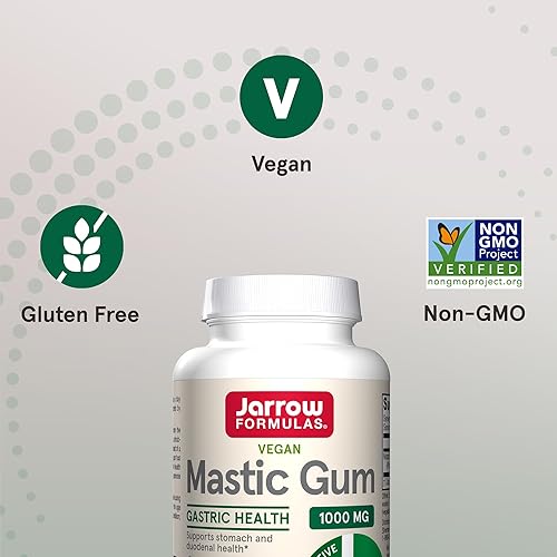 Miniatura 5 de Jarrow Formulas Mastic Gum 1000 mg - 60 cápsulas vegetales - Fórmula natural que apoya el estómago la salud duodenal y bucal 30 porciones