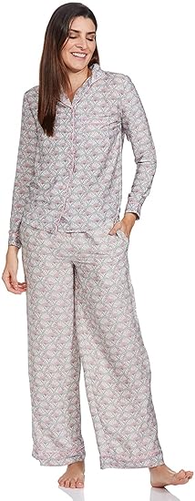 GLORYBOYZ Women's Loose Night Sleep Wear Soft Polyester Pajama Set