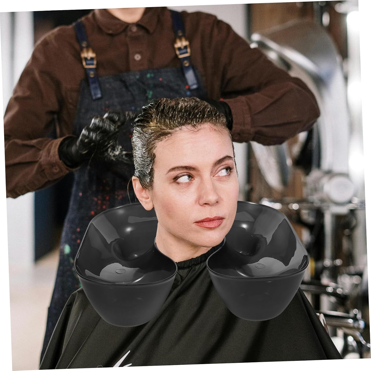 OUNONA Dye Neck Tray Professional Hair Washing Perming Neck Rest for Salon Home Use Cushioned Support for Comfortable Hair Coloring Styling for DIY Hairdressers