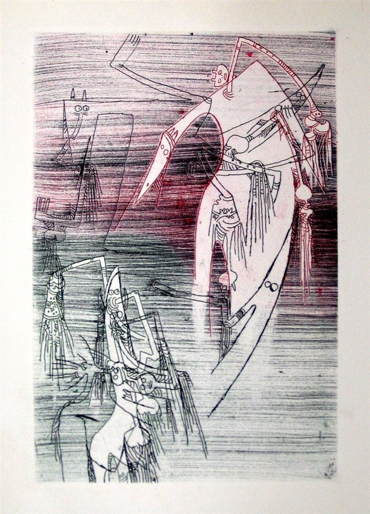 Wifredo Lam original etching