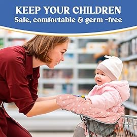 PILLANI Shopping Cart Cover for Baby, High Chair Cover for Restaurant Seat - Grocery Cart Cover for Baby Girl and Boy, Comfortable Cotton Buggy Covers for Babies - Padded Toddler Shopping Cart Cover