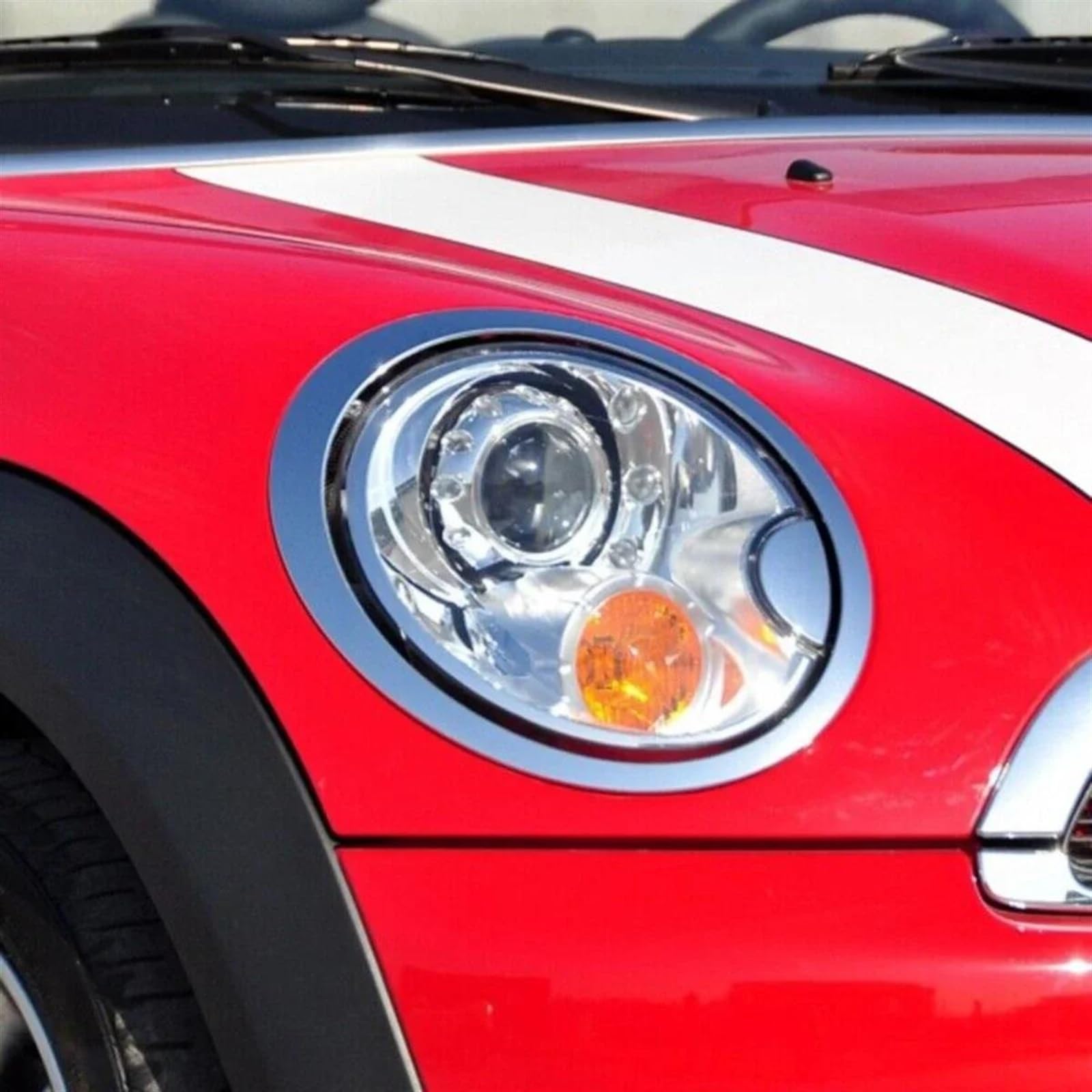 Copriobiettivo Faro Auto Compatibile con Mini per Cooper R56 2007-2012 2013 2014 2015 Copertura Faro Sinistro Destro Copertura Lente Faro Paralume 63127270023 63127270024 1305630537(Right)