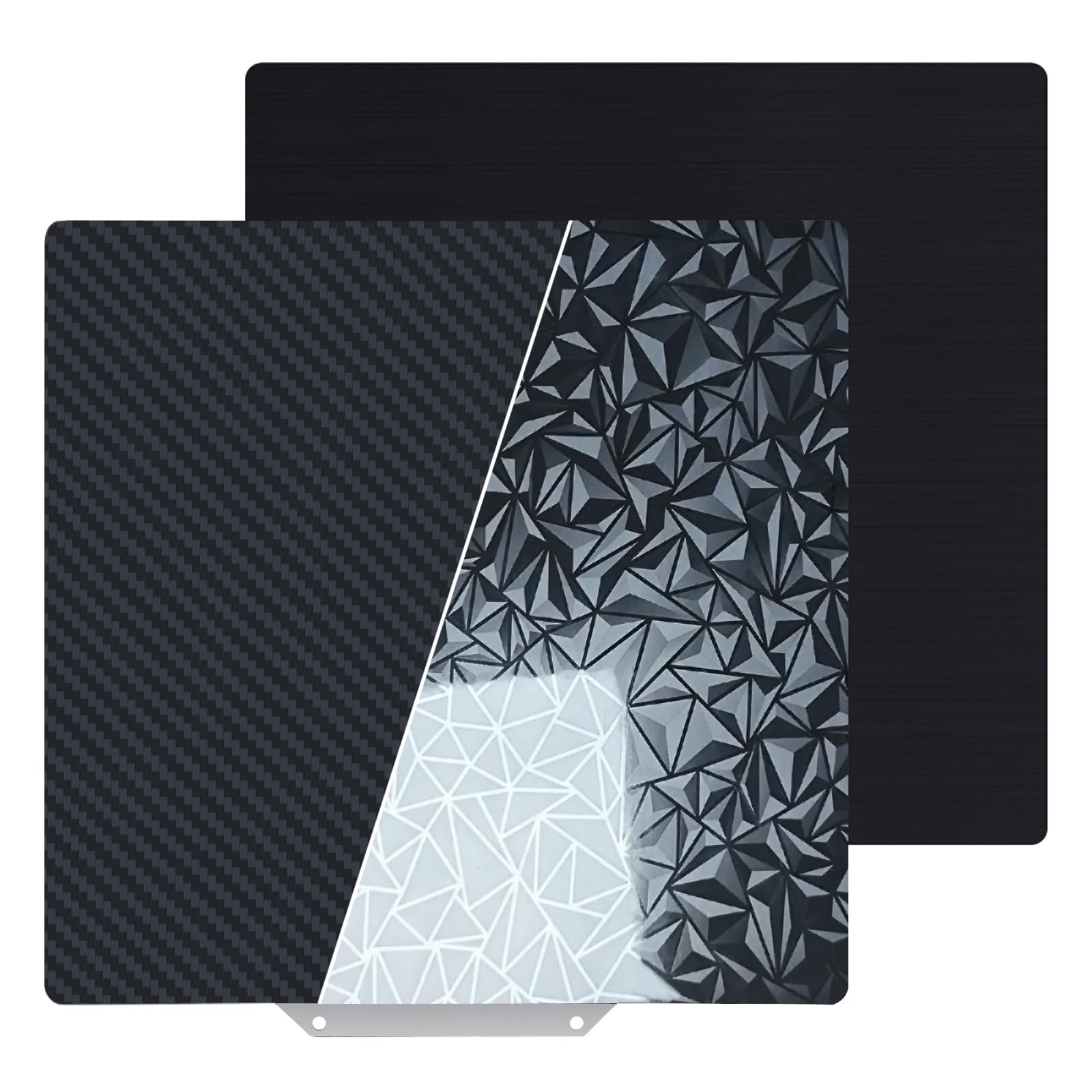 TMYPN 330x330mm Diamond PEO + Carbon Fiber PET Build Plate for Elegoo Neptune 3 Plus / 4 Plus 3D Printer, Spring Steel Plate and Magnetic Base for A30