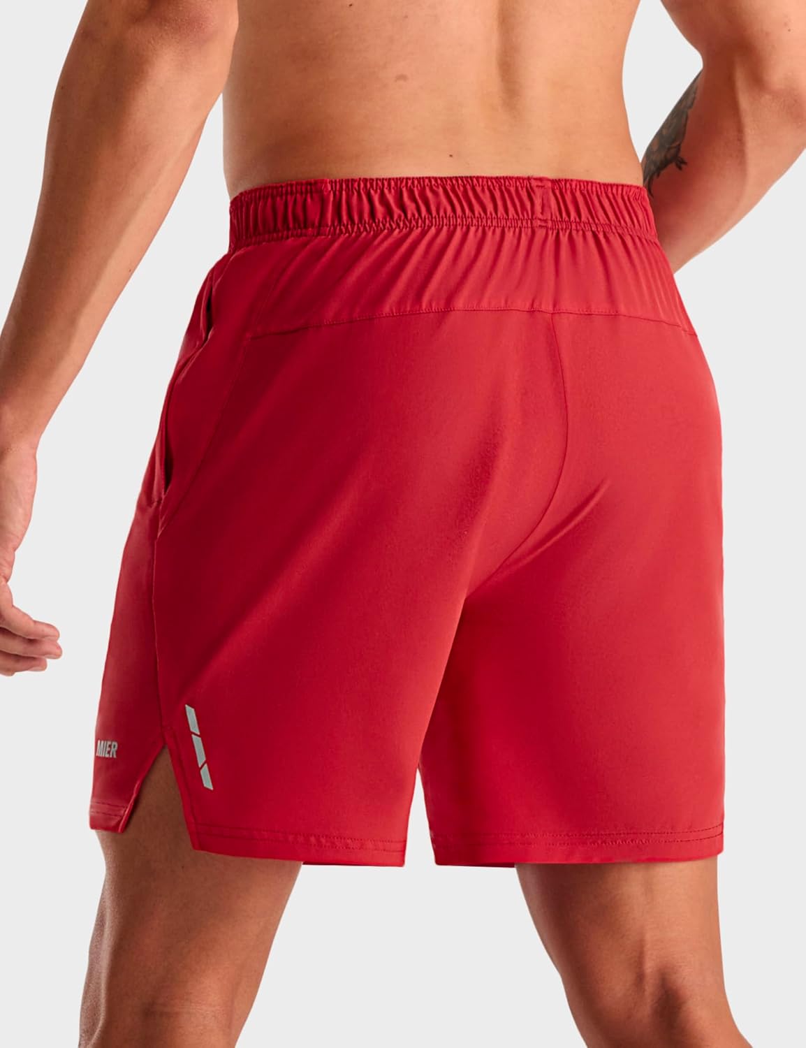 MIER Men's 2 in 1 Running Shorts - 7" Workout Gym Athletic Shorts for Men, Quick Dry Lightweight with Pockets for Training