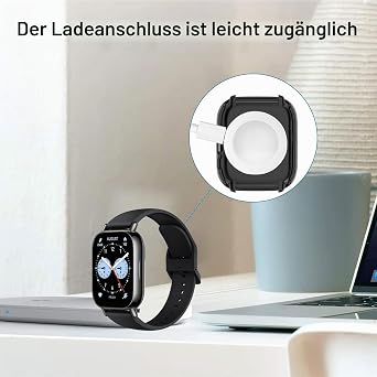 Hard Case Compatible with Xiaomi Redmi Watch 5 Lite Tempered Glass Protective Case [Pack of 2] All-Round Shockproof Protective Case with HD Screen Protector Scratch-Resistant Ultra Thin Protective Case - Black