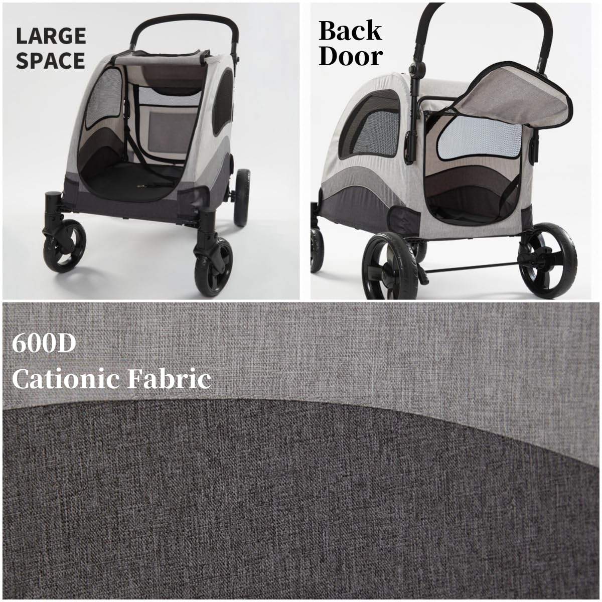 Amazon.com: XL Extra Large Dog Stroller, All-Terrain 4 Wheel for 2