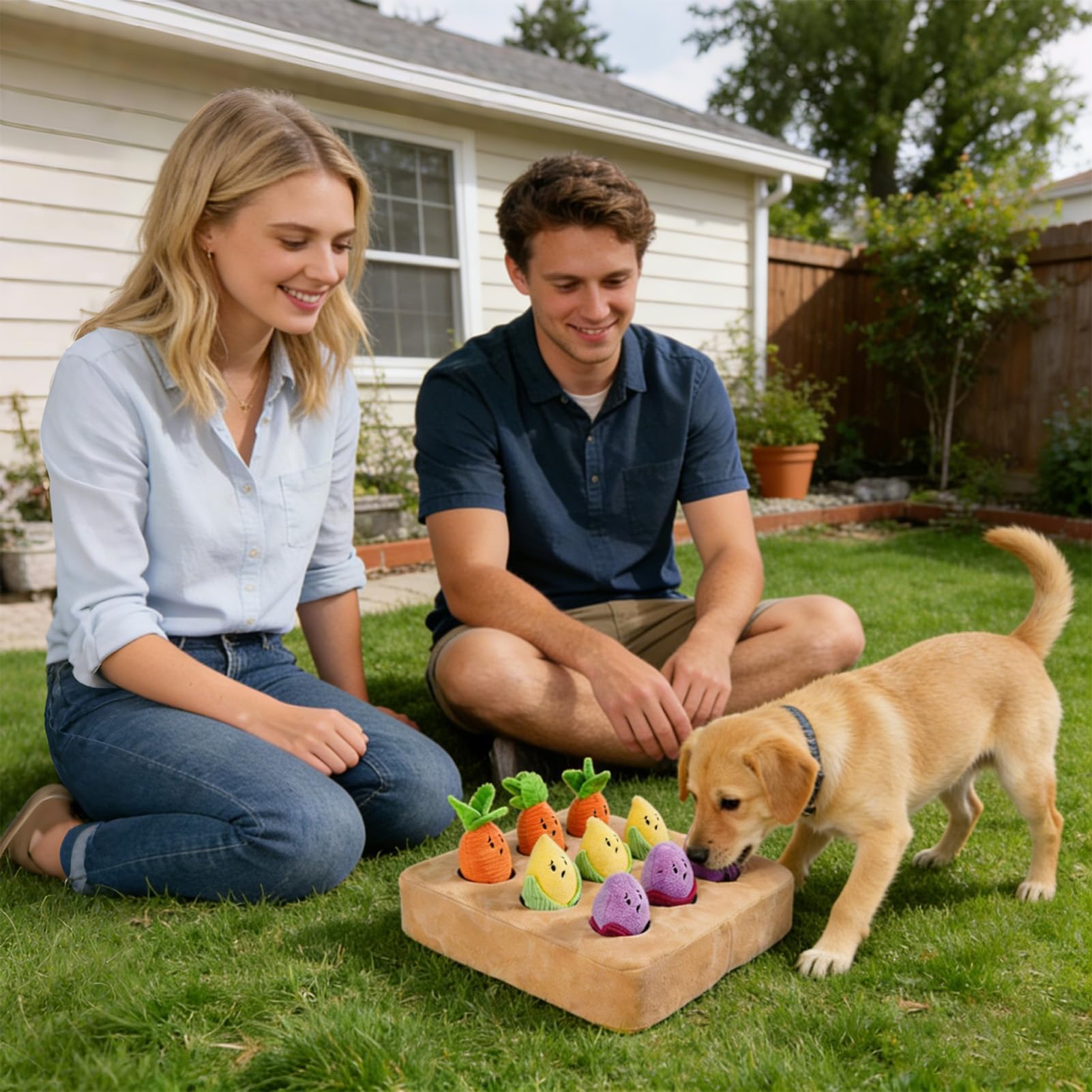 Karotten-Hundespielzeug – Quietschender Interaktiver Schnüffeltep