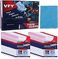 VFY 20-Pack High Tack Blue Tack Cloths 18x36" - Wax & Silicone Free, Anti-Static Tack Rags for Woodworking, Auto Painting & Sanding