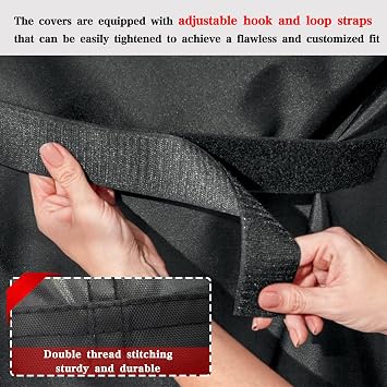 Outdoor Grill Cover, 40 Inch, Black, Polyester, Hook and Loop, Waterproof, Snowproof, Anti-UV, Wind Resistant, Easy to Use & Clean