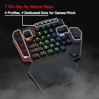 Redragon K585 PRO Vezeték Nélküli Egykezi Mechanikus Gamer Billentyűzet, 42 Gomb, RGB Háttérvilágítás, 7 Makró Gomb, Mágnesesen Rögzíthető C 3