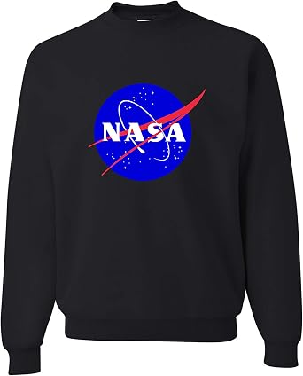 Go All Out Adult Blue NASA Logo Sweatshirt Crewneck