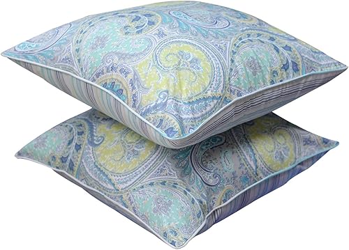 Vista 5 de Softta Funda de almohada con diseño floral de cachemira, 800 hilos, 100% algodón egipcio (paquete de 2 unidades, sin edredón, sin relleno), funda