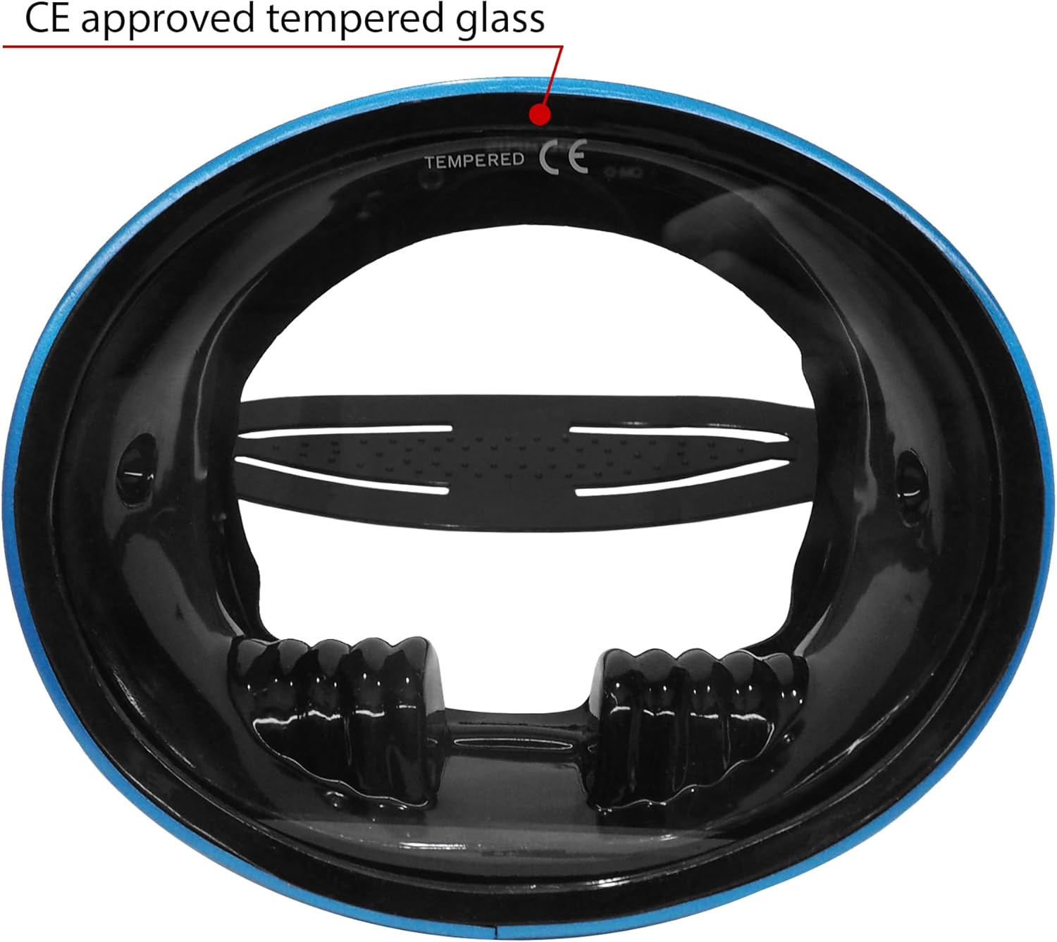 Classic Oval Single Lens Diving Mask - Panoramic Wide View, Anti-Fog Tempered Glass - Scuba Diving, Snorkeling, Freediving, Spearfishing Gear for Adults (Blue/Silver), Blue, Pink