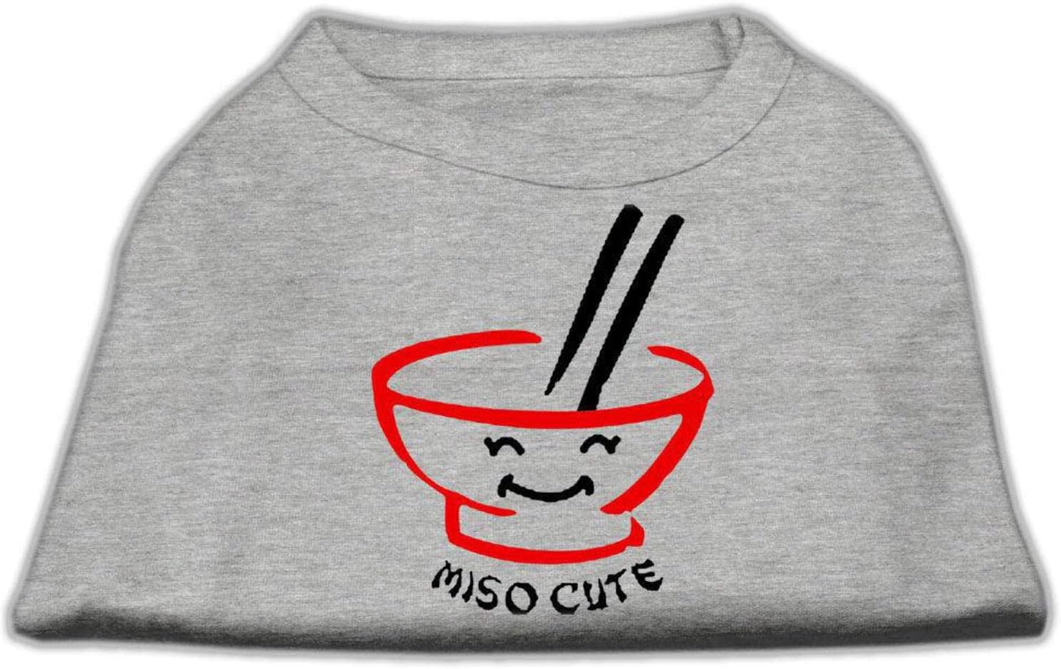 Mirage Pet Products 12-Inch Miso Cute Screen Print Shirts for Pets, Medium, Grey