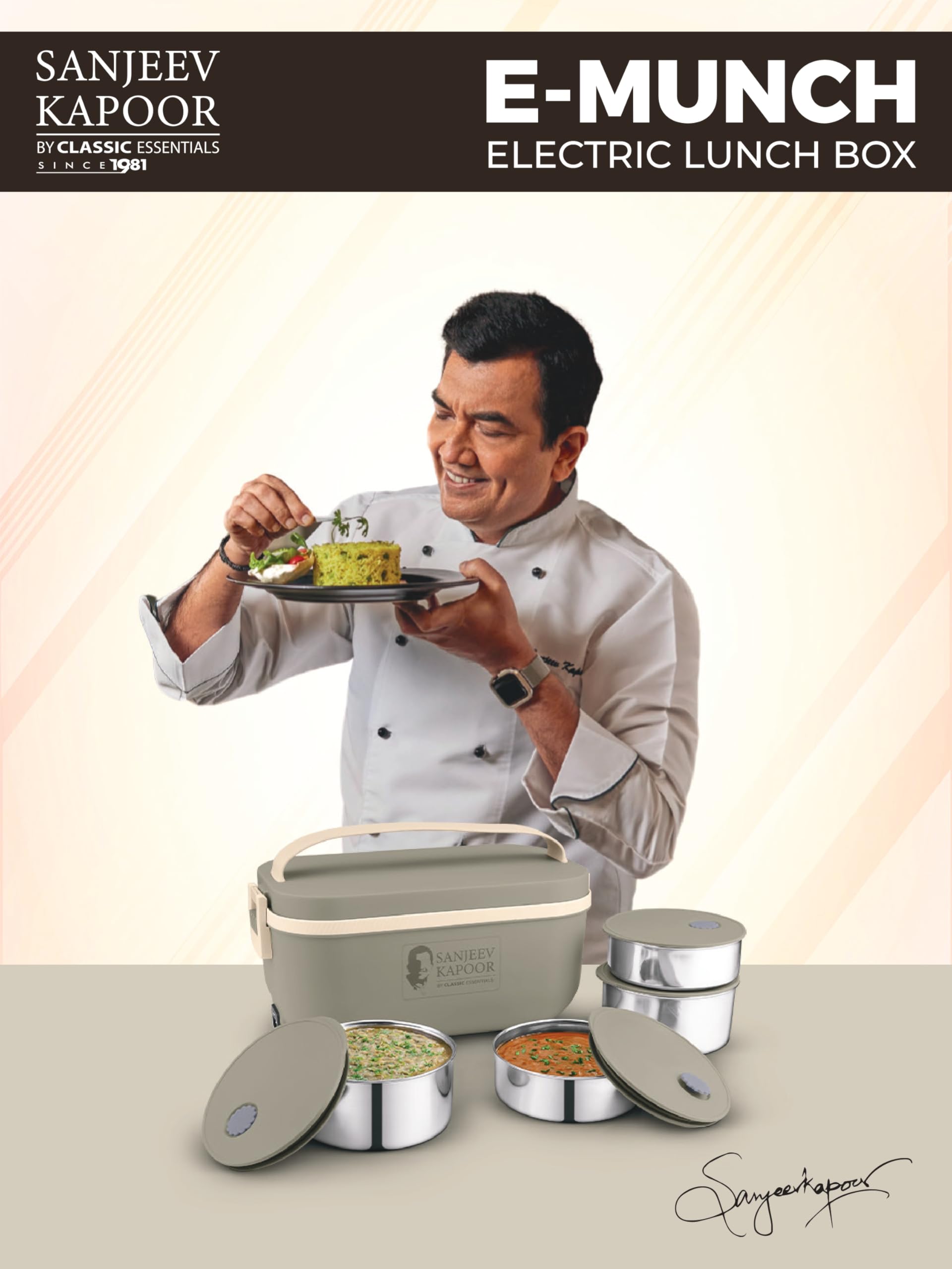 CLASSIC ESSENTIALS Electric Lunch Box Set - Hot Meals On The Go -5