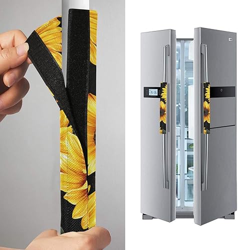 Miniatura 4 de xigua Juego de 2 fundas para manija de puerta de refrigerador, lavables, reutilizables, para cocina, decoración limpia, antideslizante, protector