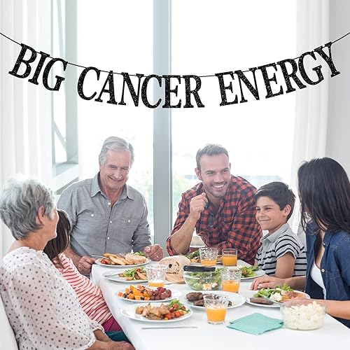 Cartel energético de cáncer grande, decoración de cumpleaños con cáncer, decoraciones de fiesta temática de cumpleaños con 12 constelaciones del
