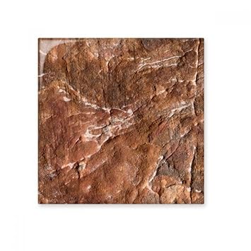 DIYthinker Reddish Brown Rock Rough Natural Surface Illustration Pattern Ceramic Bisque Tiles for Decorating Bathroom Decor Kitchen Ceramic Tiles Wall Tiles Large Multi