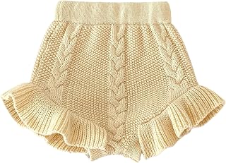 Unisex Niño Bebé Bloomers Punto Pantalones Cortos De Punto Volantes Pantalones Cortos Cubierta Del Pañal