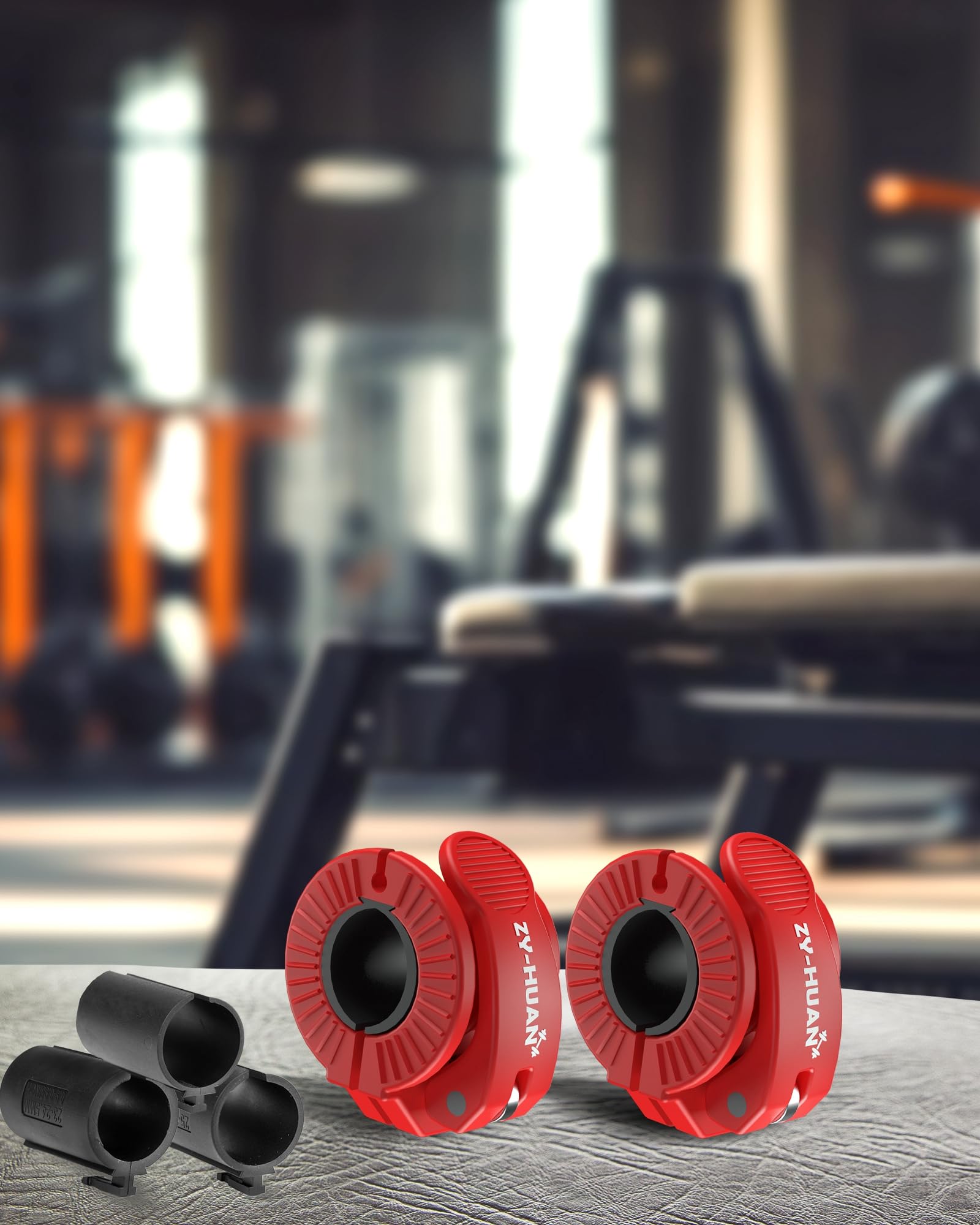 Clip per bilanciere Pro da 2,5 cm, morsetti per bilanciere da 2,3-3 cm, clip a sgancio rapido per bilancieri olimpici multi-dimensione, regolabili