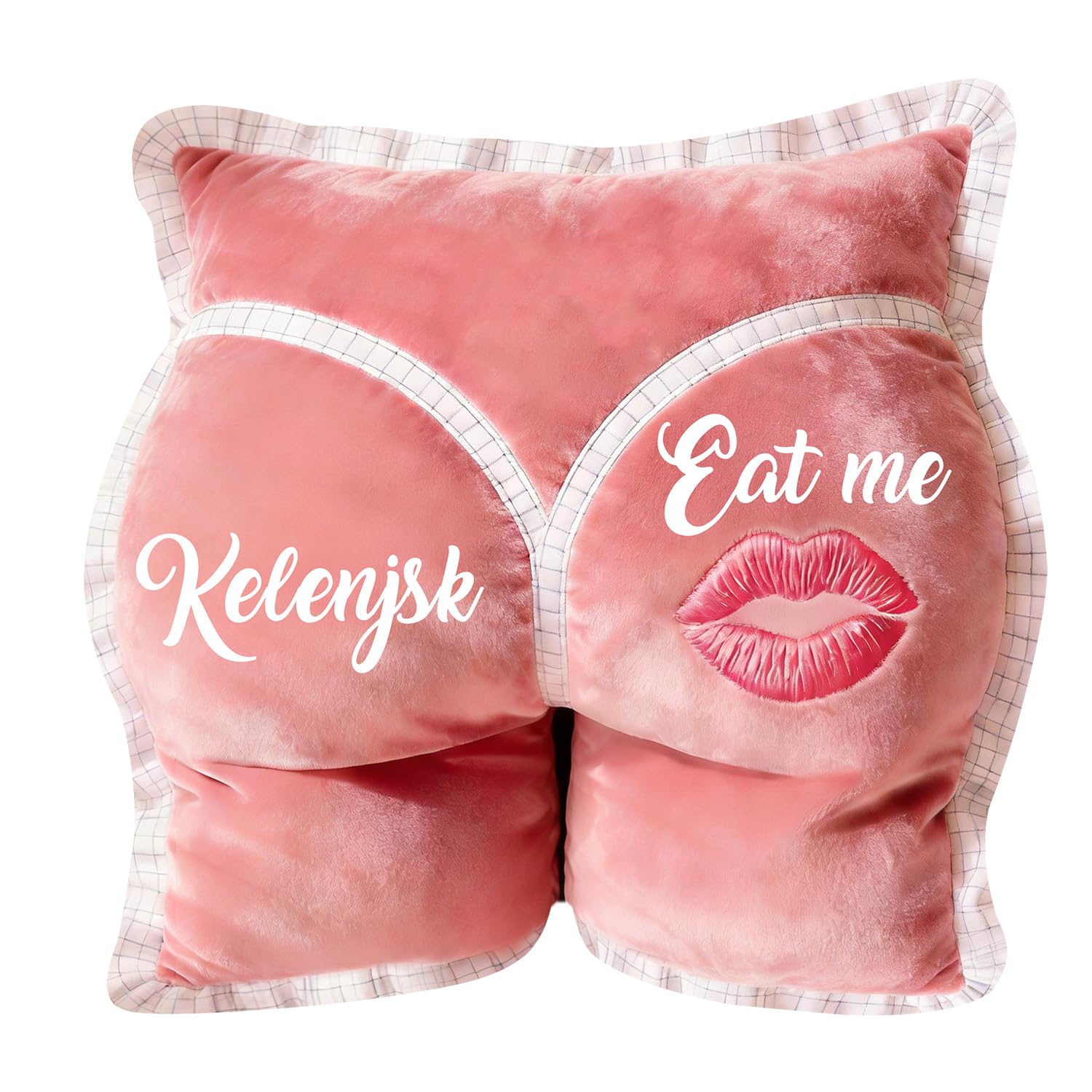 NOONATIVE Personalized Couple Eat Me Throw Pillow,Custom Cushion Pillows with Name,Sofa Home Decorations,Valentines Day Gift for Boyfriend Girlfriend Couple