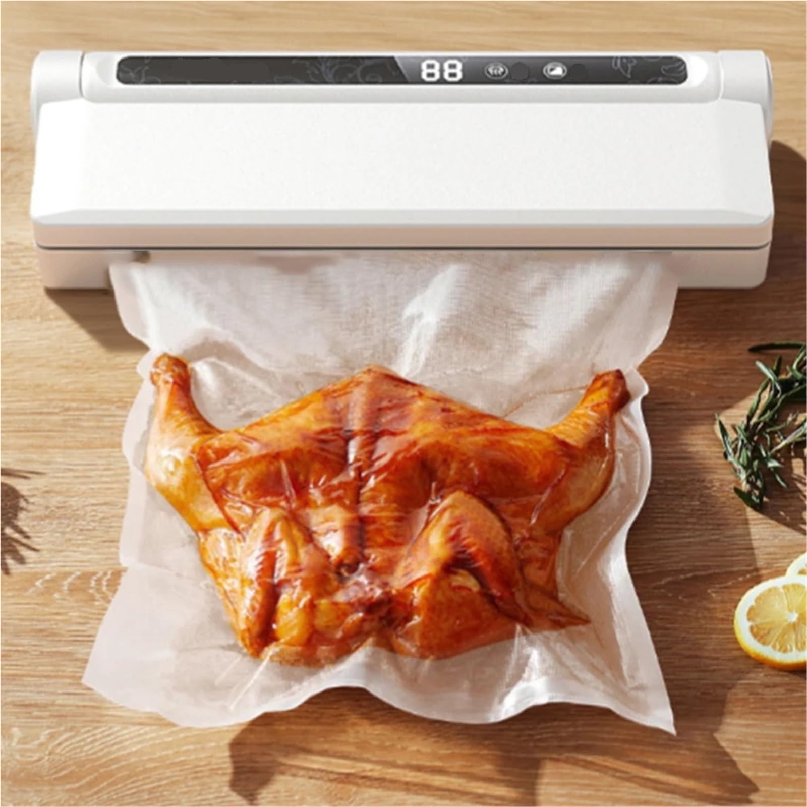 Selladora al vacío, Máquina Selladora Al Vacío De Alimentos Con Un, Operación Inteligente 20 Bolsas Secas Y Húmedas Para Empaquetar,para conservar carne, pescado, frutas y verduras