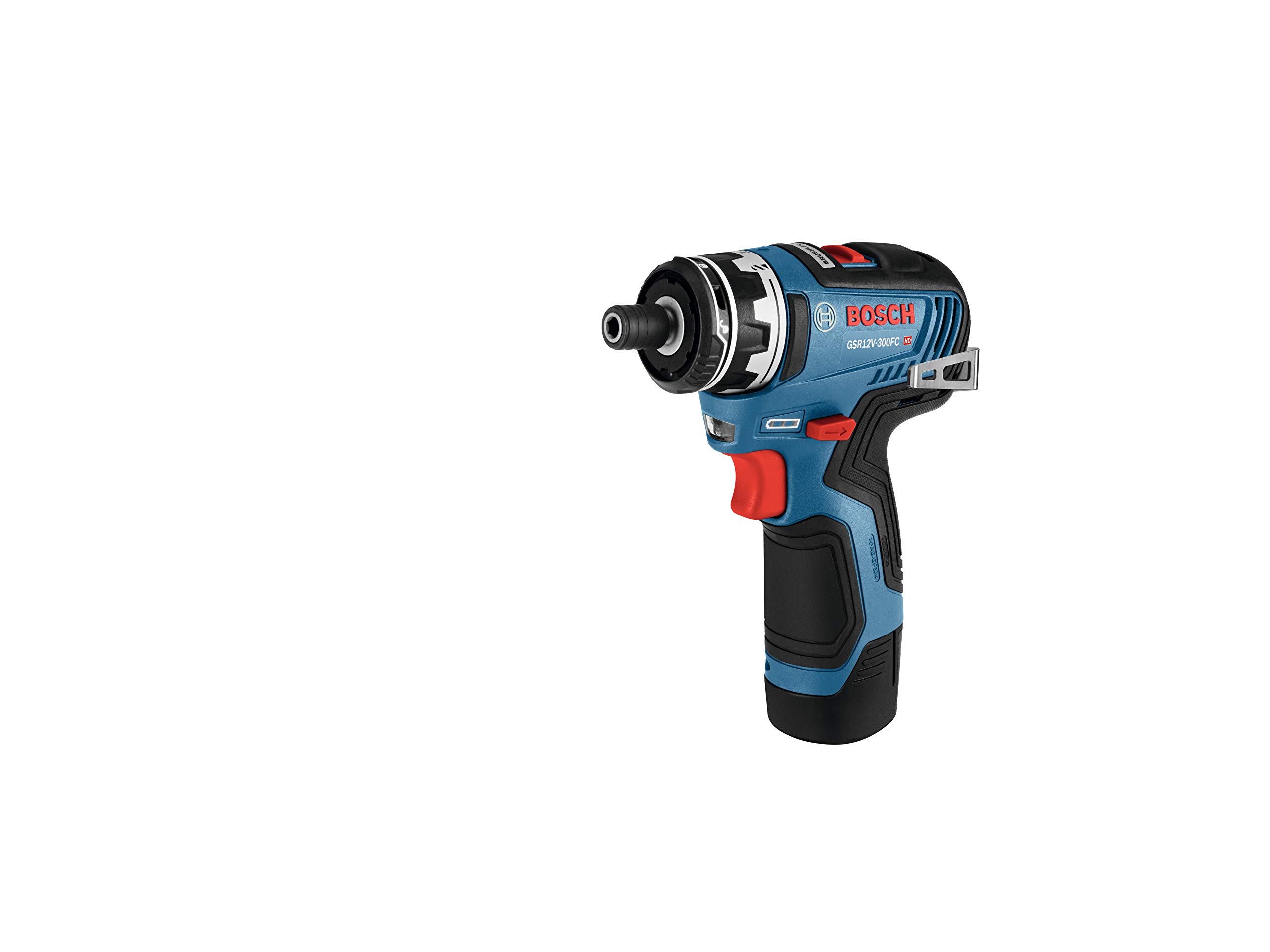 Bosch GSR12V-300FCB22 12V Max EC Brushless Flexiclick 5 en 1 Drill/Driver System with (2) 2.0 Ah Batteries