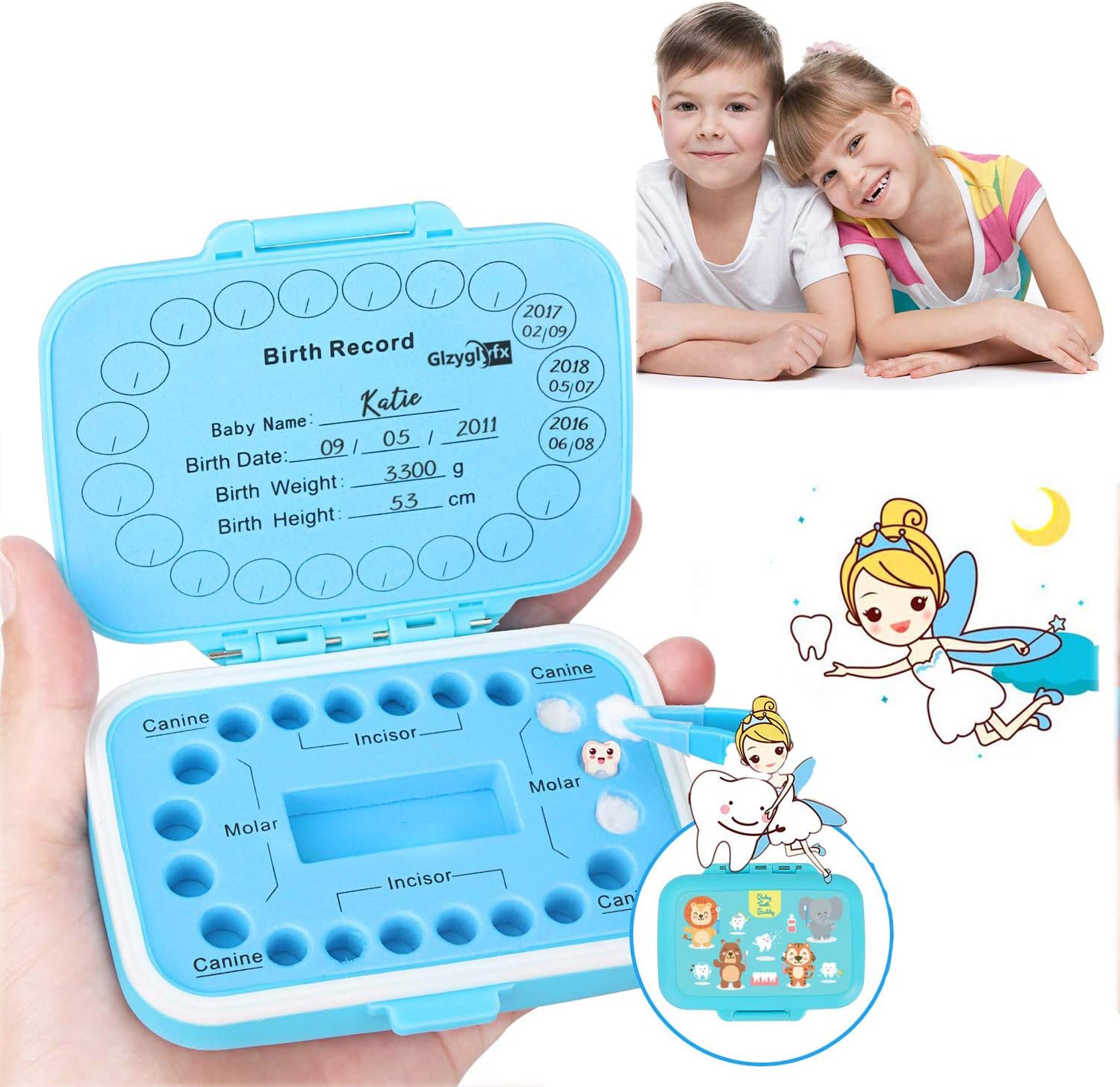 Tooth Box, Fairy Kids Keepsake Organizer Gift For Baby Teeth, Deciduous Teeth Collection, Save Children To Keep The Childhood Memory