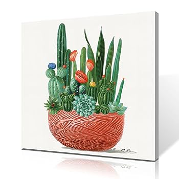 Amazon.co.jp: Kunstorner サボテン アートパネル 絵画