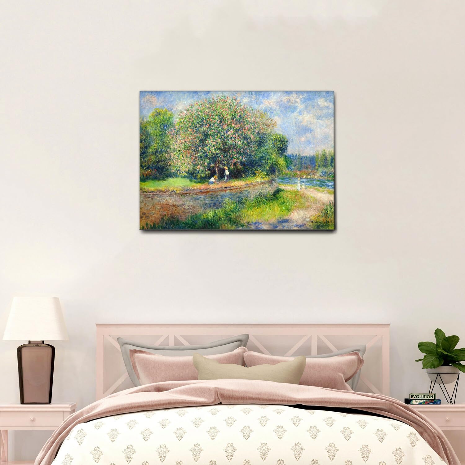 Giallobus - Quadro - Pierre Auguste Renoir - Castagno in fiore - Tela Canvas Telaio Standard - 100x70 - Pronto da appendere - Quadri moderni per la casa