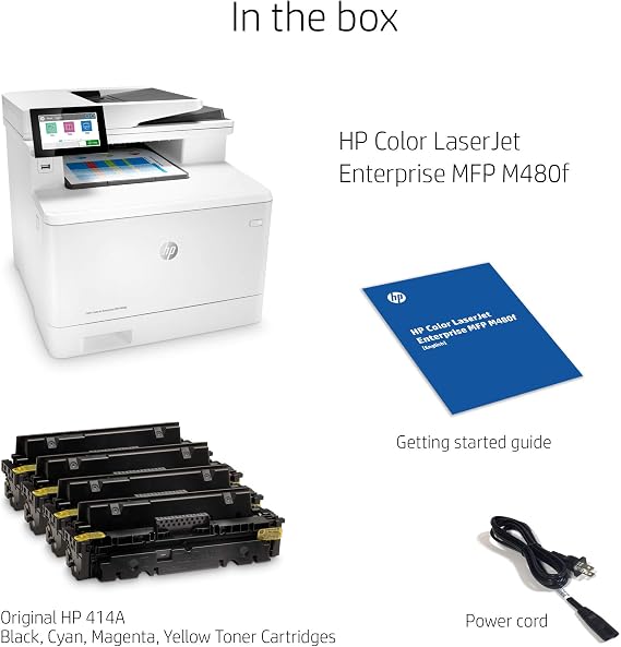Amazon.com: HP Color LaserJet Enterprise M480f - Impresora doble  multifunción (3QA55A) : Electrónica
