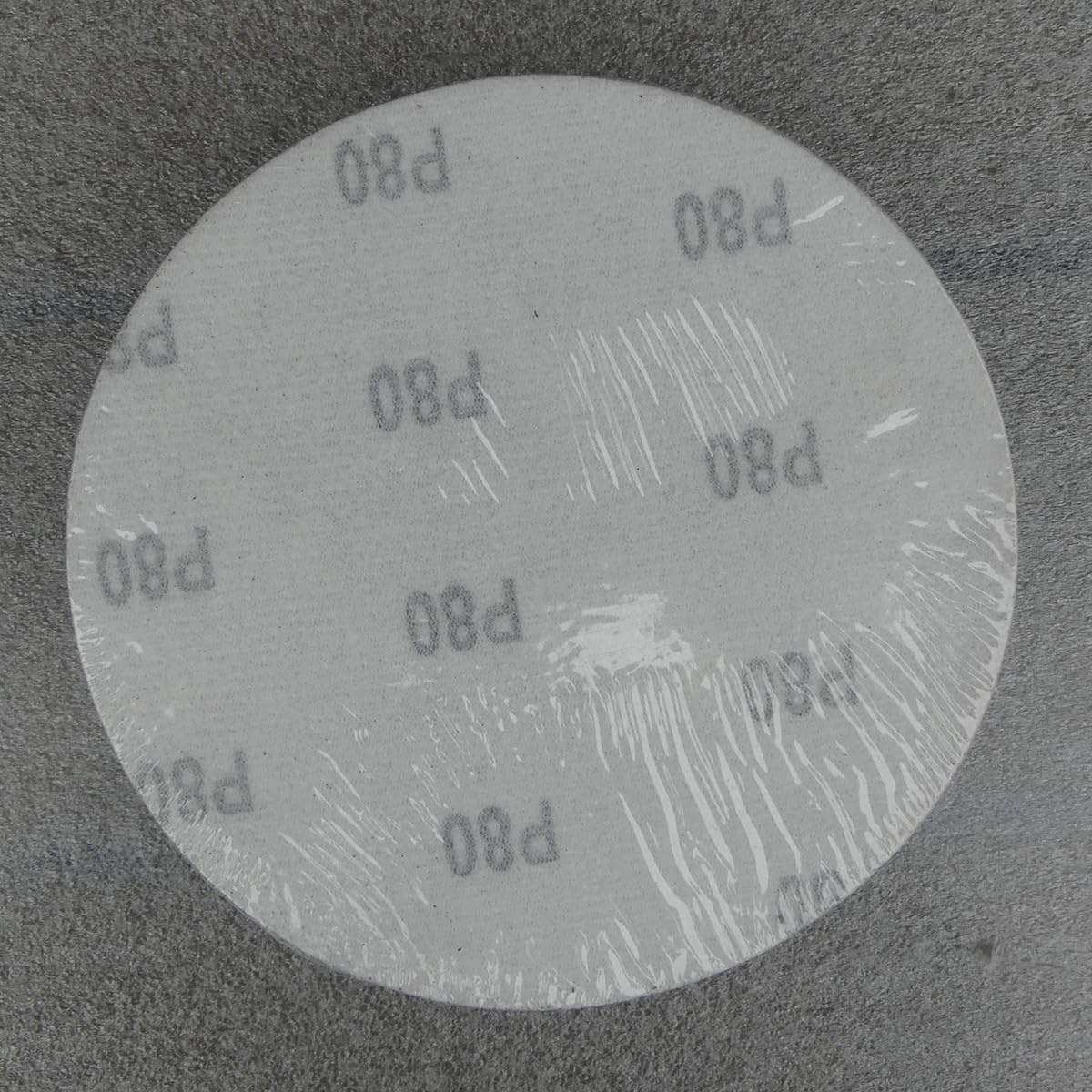 25 discos abrasivos de 150 mm de diámetro, sin agujeros, grano P80, lijadora de yeso, discos abrasivos, lijadora excéntrica de cuello largo de Bohrfux