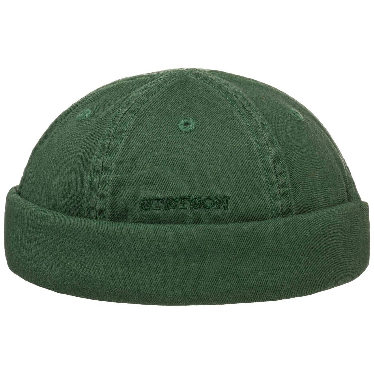 Stetson Ocala Cotton Docker Cap Men - Docker hat Made of 100% Cotton - Docker hat with Factor 40 UV Protection - Summer/Winter Dark Green M (56-57 cm)