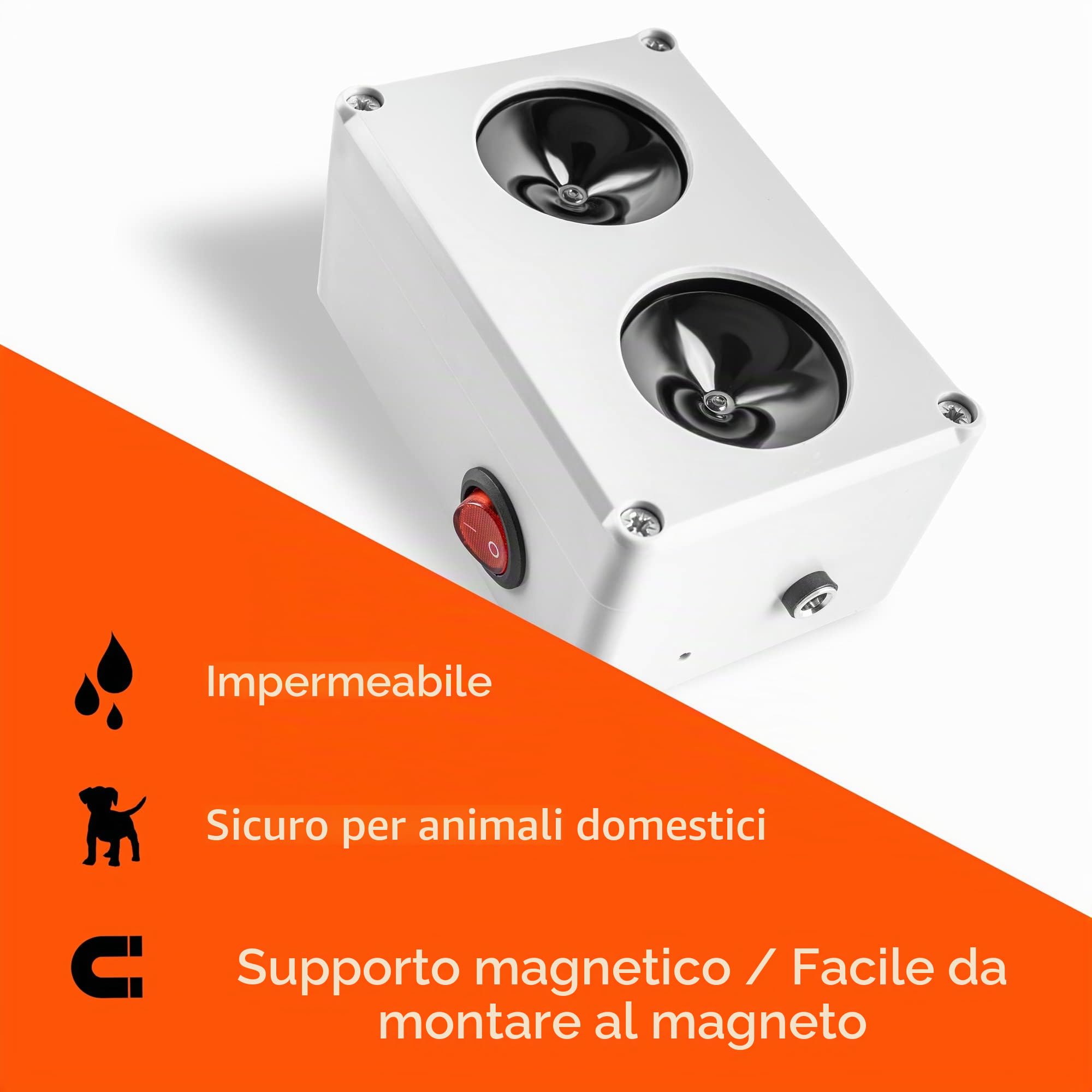Repellente Ultrasuoni | Repellente per Topi, Respinge, Martore e Ratti | Repellente per Roditori Facile da Attaccare con un Magnete | Dispositivo ad Alta Frequenza | Casa, Garage