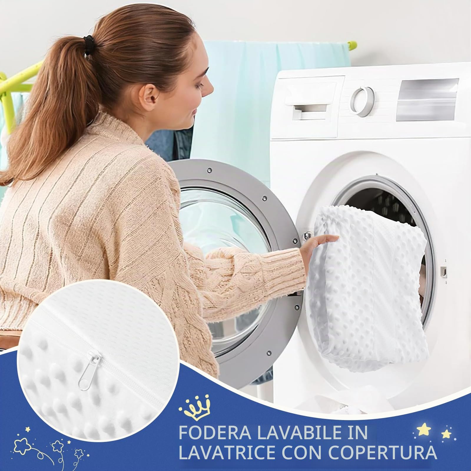 Barriera di sicurezza anticaduta per letto da bambino, Guardia Paracolpi in Schiuma, Portatile Sponda Letto Bambini Copertura Rimovibile Morbida Impermeabile e Lavabile