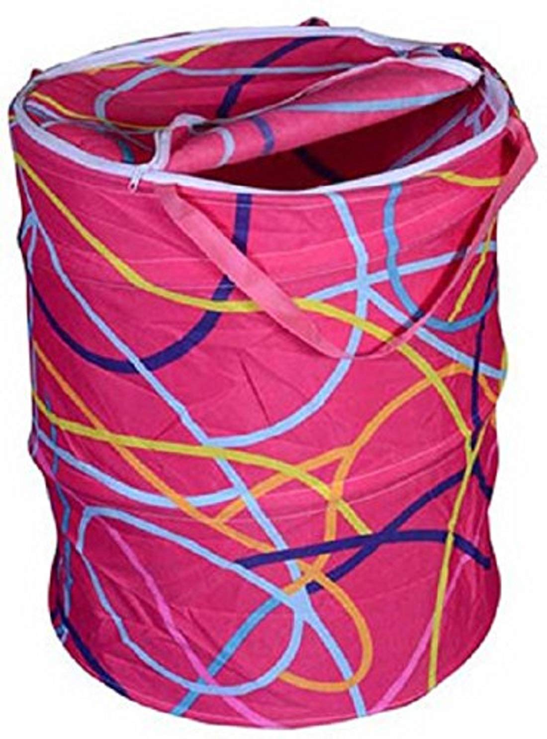 S R EXCLUSIVE Foldable and Collapsible Pop-Up Round Laundry Bag Basket with Zippered Lid(14x14x23-inches,(MD) Random Colour) (Assorted Colours) (B0825R8CQF) Amazon Price History, Amazon Price Tracker