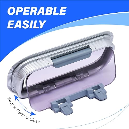 Miniatura 3 de Amarine Made Escotilla de acceso de barco de aluminio anodizado, escotilla de acceso marino de 14.5 x 7.6 pulgadas, compatible con cubierta de 1.220