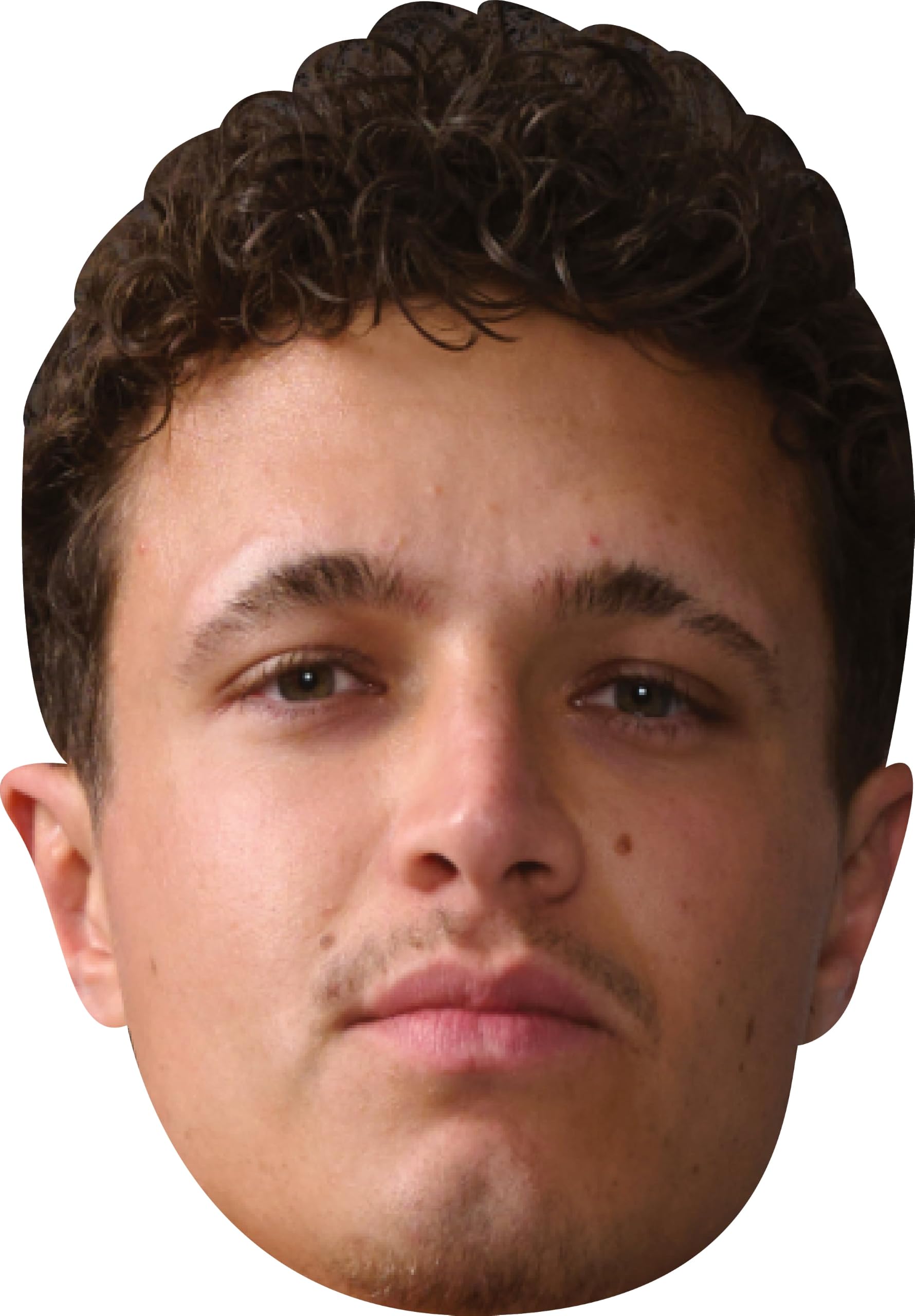 FoxyPrinting Lando Norris Facemask – F1 Motorsport Celebrity Face Mask – Formula 1 Racing Driver Funny Mask for Stag Do, Hen Night, Fancy Dress & Costume Parties, Ready to Wear