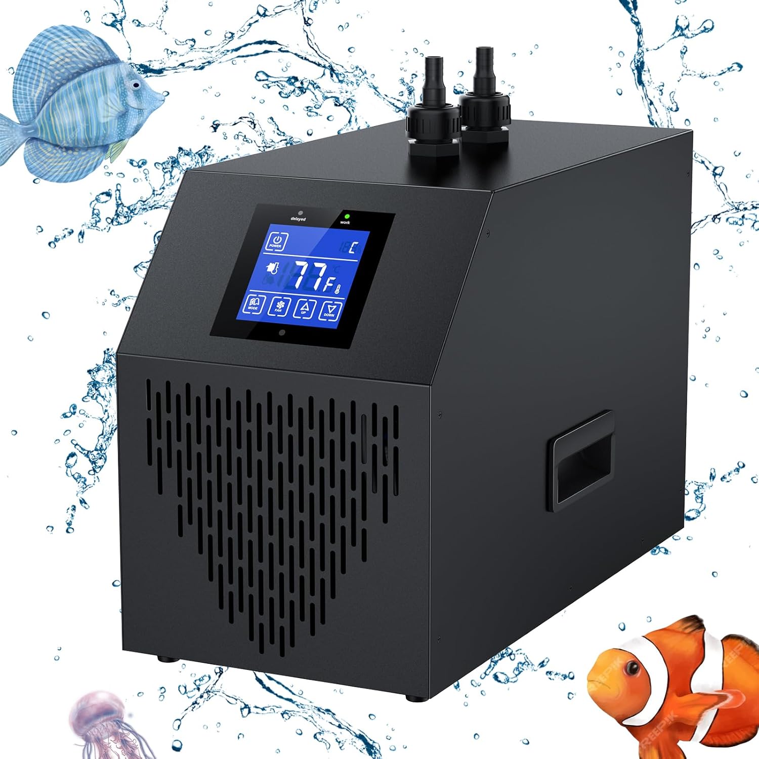 Ecojoy Aquarium Chiller, 42gal 1/10 HP Fish Tank Chiller